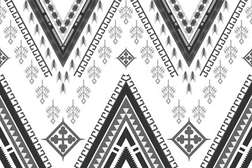 Black and white geometric traditional seamless pattern. Native geometry American African style perfect design for fabric, texture, textile, element, decoration, interior, print, packaging, paperback