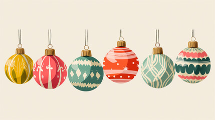vintage style Christmas ornament graphic