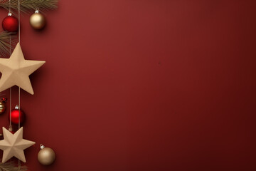 Fototapeta na wymiar minimal Christmas background with copy space