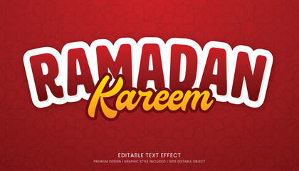 ramadan kareem text effect template editable design for business logo and brand - obrazy, fototapety, plakaty
