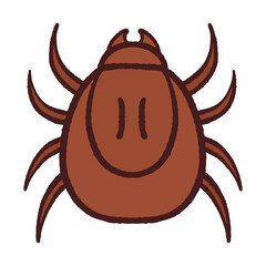 リアルなダニのイラスト