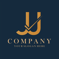 JJ Letter Logo Design Template Vector. Creative initials letter JJ logo concept.