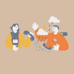 A man who is emotionally unstable calls for help on a hotline.