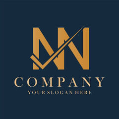 Fototapeta premium NN Letter Logo Design Template Vector. Creative initials letter NN logo concept.