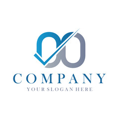 OO Letter Logo Design Template Vector. Creative initials letter OO logo concept.