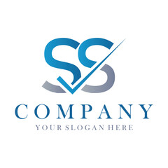 Obraz premium SS Letter Logo Design Template Vector. Creative initials letter SS logo concept.