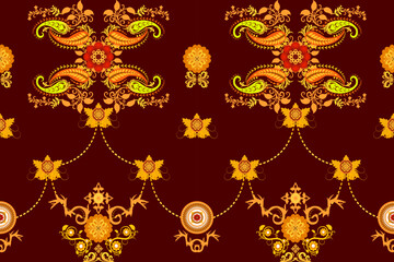 Luxury oriental traditional Victorious pattern design. Native ethnic geometry elements seamless pattern. Perfect for fabric, texture, textile, embroidery, wallpaper, paint, ornament, decoration