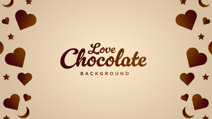 sweet chocolate background wit minimalist style