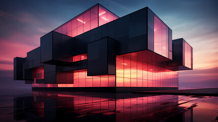 Modern polygonal building exterior design