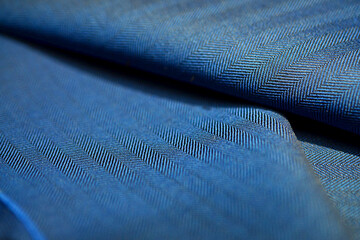 close up blue texture stripe line black of suit