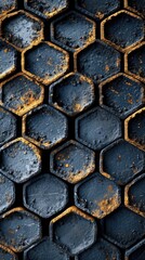 Background Texture in the Style Honeycomb Pattern Perfect Hexagonal Honeycomb Shapes offering a Natural Geometric Texture created with Generative AI Technology