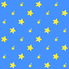 Hand Drawn Stars Vector Seamless Pattern