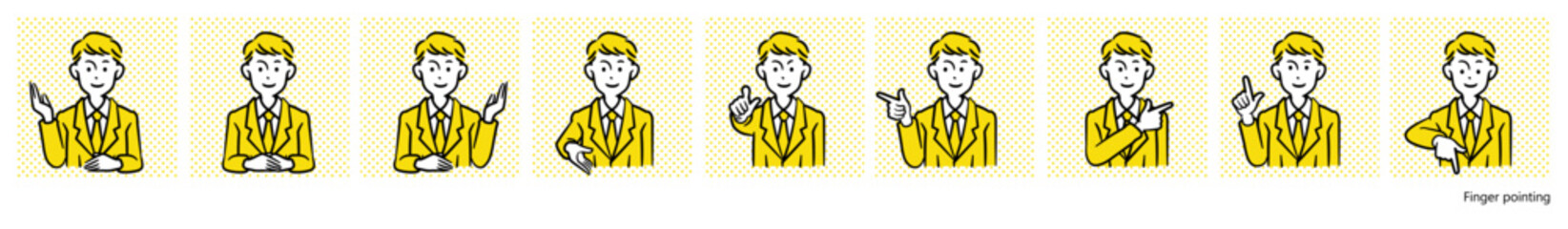 人物イラスト（案内・指差し）