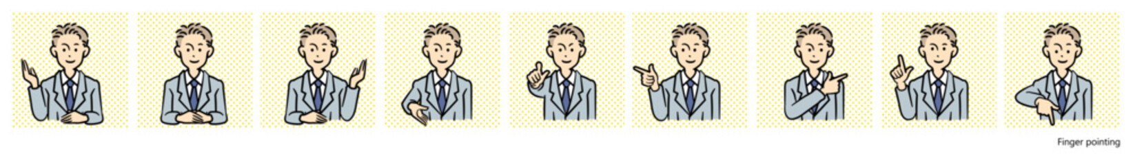 人物イラスト（案内・指差し）