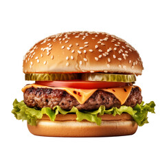 Hamburger isolated on transparent background