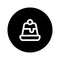 pudding line circular icon
