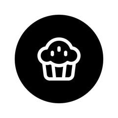 muffin line circular icon