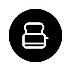 toaster line circular icon