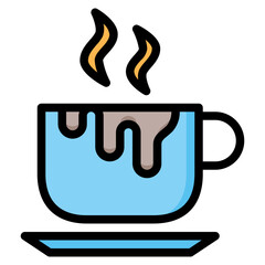  Coffee, drink, Winter, Cup, Tea Icon, Filled Line style icon vector illustration, Suitable for website, mobile app, print, presentation, infographic and any other project.