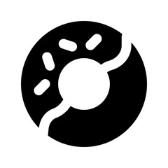 Fototapeta premium doughnut glyph icon