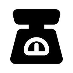weight scale glyph icon