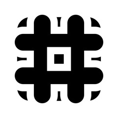 Obraz premium waffle glyph icon