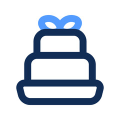 cake outline color icon
