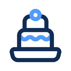 cake outline color icon