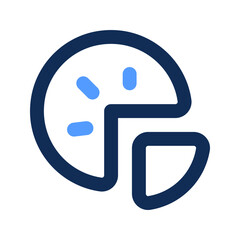 pumpkin pie outline color icon