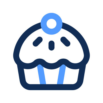 recommend clip art: cupcake outline color icon