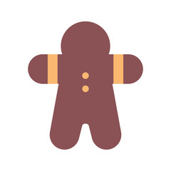 gingerbread flat icon
