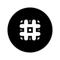waffle glyph circular icon