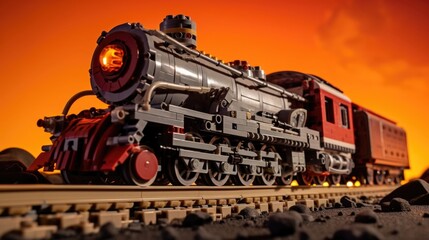 Fototapeta premium The relentless sun beat down on the desolate desert, creating a fiery inferno that offered no escape.