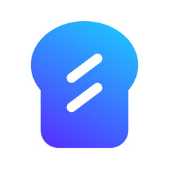 sliced bread gradient fill icon