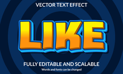 Editable text effects Like 3d style vector template