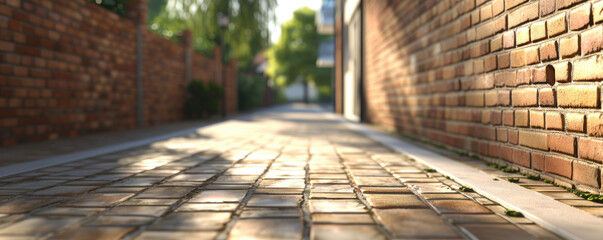 Bricks, realistic effect, flat wall