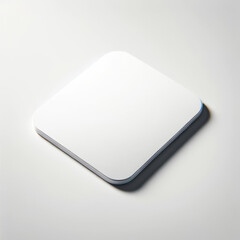 Blank White Mousepad on Plain Background - Product Mockup