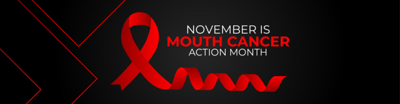 Mouth cancer action month is observed every year in november. November is mouth cancer action month. suit for banner, cover, brochure, flyer, greeting card, poster with background. Vector illustration