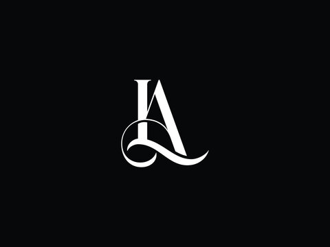 Creative AL, LA, initial monogram elegant vector logo template	