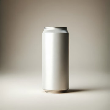 Blank Energy Drink Can Mockup on Simple Background