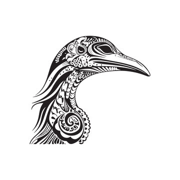 Peacock Head Vector Images, Logo< art