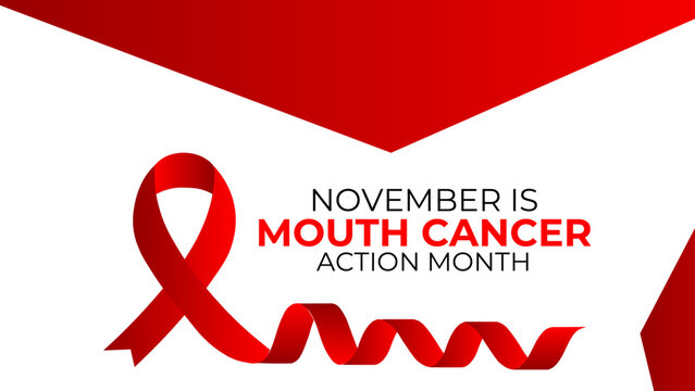 Vector illustration on the theme of Mouth Cancer action month observed each year during November. suit for banner, cover, brochure, flyer, greeting card, backdrop, website, poster with background. - Powered by Adobe