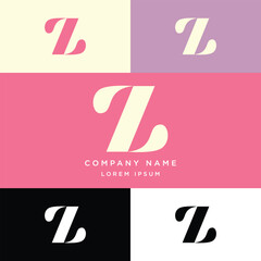 Letter Z logo template vector with color pallet, suitable for company logo and other