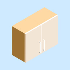 Vector contemporary kitchen isometric elements luxurious furniture