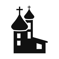 Vector christian church icon flat vector illustration