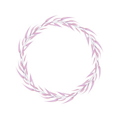 Vector floral frame wreath on white background