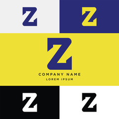 Letter Z logo template vector with color pallet, suitable for company logo and other