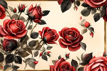 pattern with roses