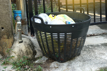 black basket for For putting garbage