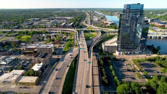 Downtown Grand Rapids is second largest metropolitan area in entire Michigan state.